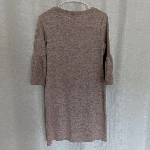 A.n.a Rose Quart Heater Sweater Dress with Bell Sleeves Size XS Dusty Pink - Picture 5 of 8